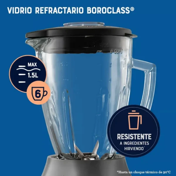 Licuadora Oster 6 Velocidades 550W – Vaso de Vidrio de 1.5L