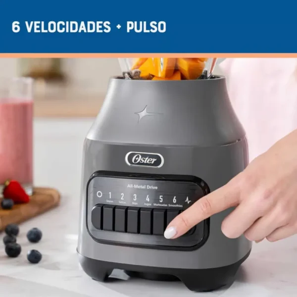 Licuadora Oster 6 Velocidades 550W – Vaso de Vidrio de 1.5L