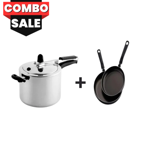 Combo Olla Presión Esencial 6 Litros + 2 Sartenes – Universal