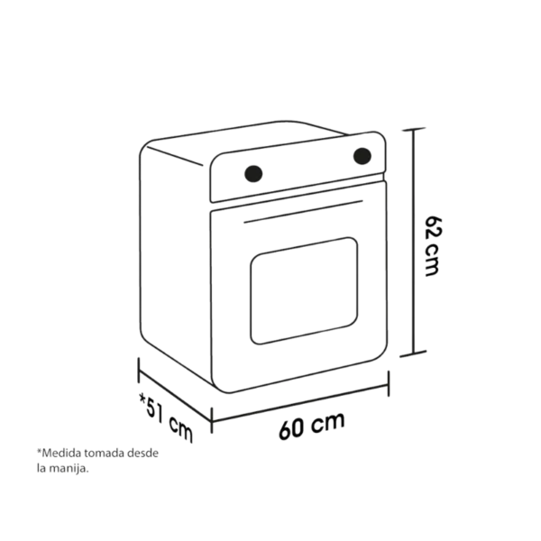 Horno Mixto Tandoori 60 cm Negro Gas Natural 120V Haceb